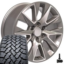 5919 Silver 20x9 Rims 27555r20 At Tires Tpms Fit Chevy Gmc Cadillac