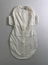 HAPPIEST BABY Sleepea Baby Swaddle Sack Cream Sleeveless Zip Sleep Sack Large