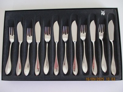 WMF PREMIERE FISCHBESTECK 12-TEILIG CROMARGAN PROTECT EDELSTAHL POLIERT