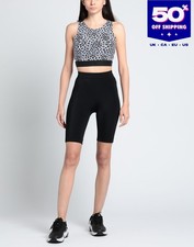 RRP€118 MAJE Sports Bra Size 2 US6 M Purple Leopard Print Logo Sleeveless