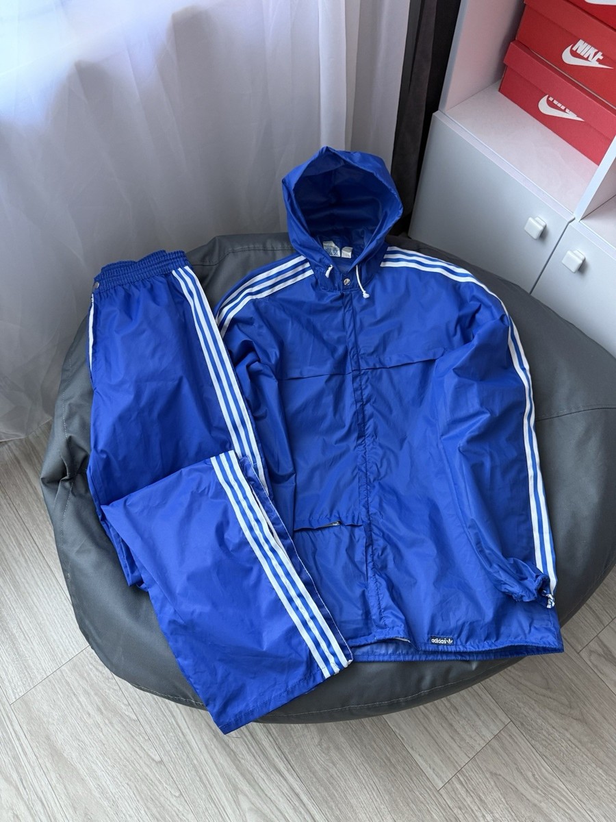 ADIDAS VINTAGE TRACKSUIT 90s ORIGINAL NYLON PANTS SIZE L JACKET