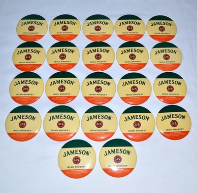22 New NOS JJ&S John Jameson & Sons Irish Whiskey Large 3'' Pinback Buttons 2016