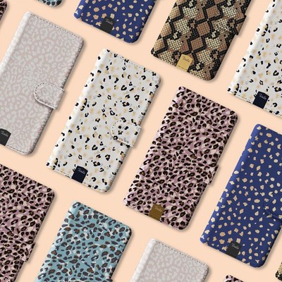Personalisierte Handyhülle Wallet für iPhone 17 16 15 14 Pro Max Wild Leopard Print