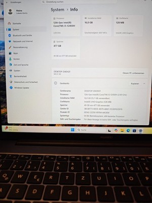 Huawei MateBook D16 (2024) Space Grey 2024 Core i5-12450H 16 GB Ram 512 GB Rom