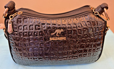 Beautiful NEW Balidaishu Black Patent Leather Handbag w Kangaroo NEVER USED