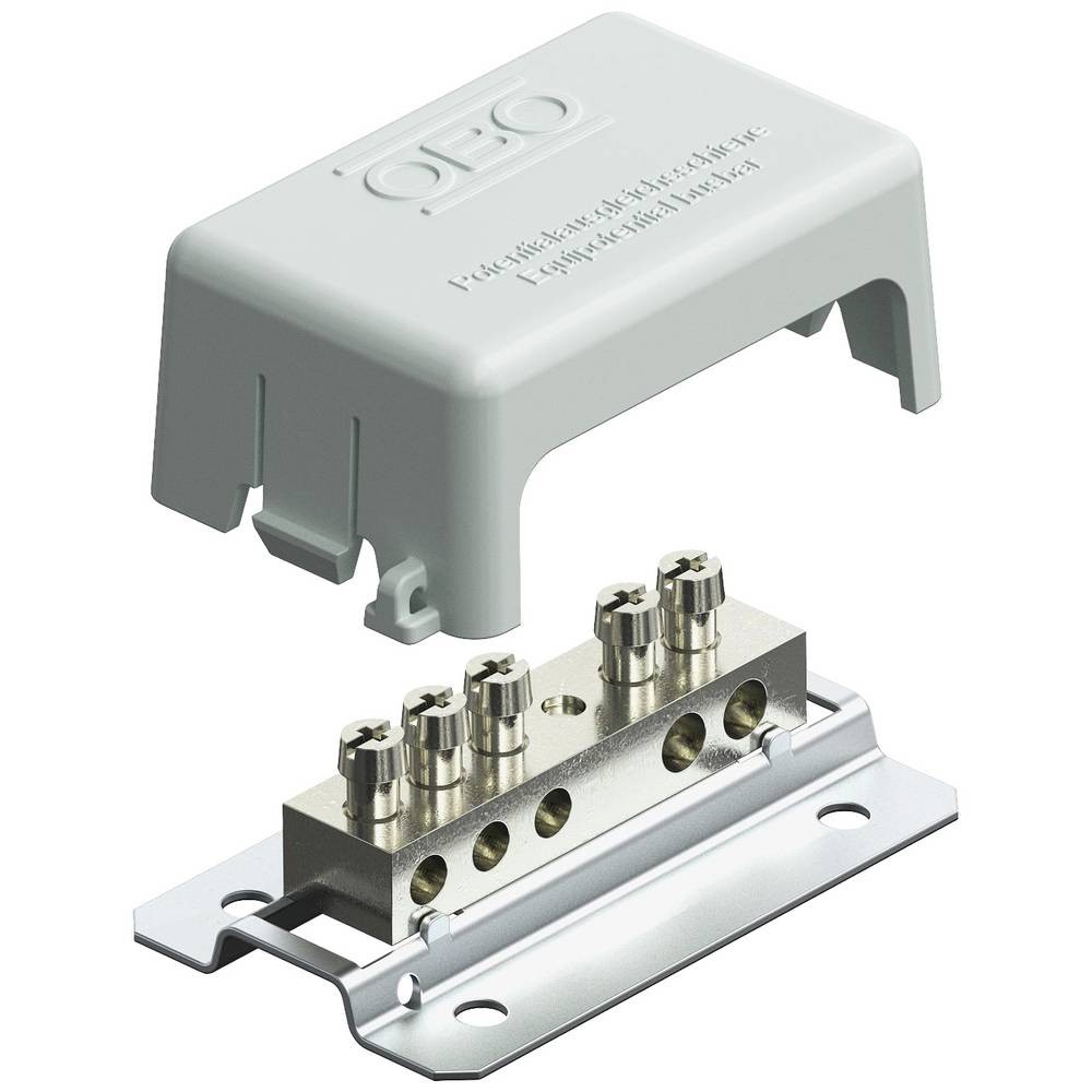 Liaison équipotentielle OBO Bettermann 5015502 anti-corrosion en laiton gris