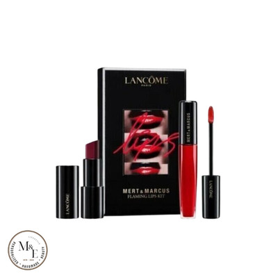 Lancome Flaming Lips Lip Kit Mert & Marcus 2 Stück Limited Edition Red Lipstick