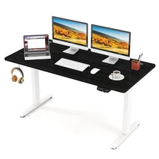 Costway Adjustable 55" x 28"  Electric Standing Up Desk Dual Motor w/ Controller