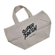 Nordstrom Super Fresh Mini Tote Beige Canvas Reusable Shopping Lunch Bag