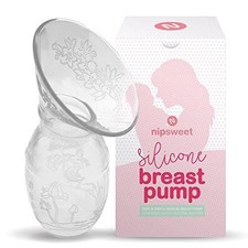 Silicone Breast Pump With Lid - Portable Manual Suction Breastmilk Dispenser