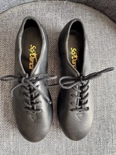 So Danca Girls Tap Shoes Black Lace Up Size W 13.5 S Youth Dance Shoes