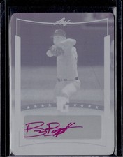 2014 Leaf Perfect Game #A-BB2 Ben Baggett Autographs Printing Plates Cyan 1/1