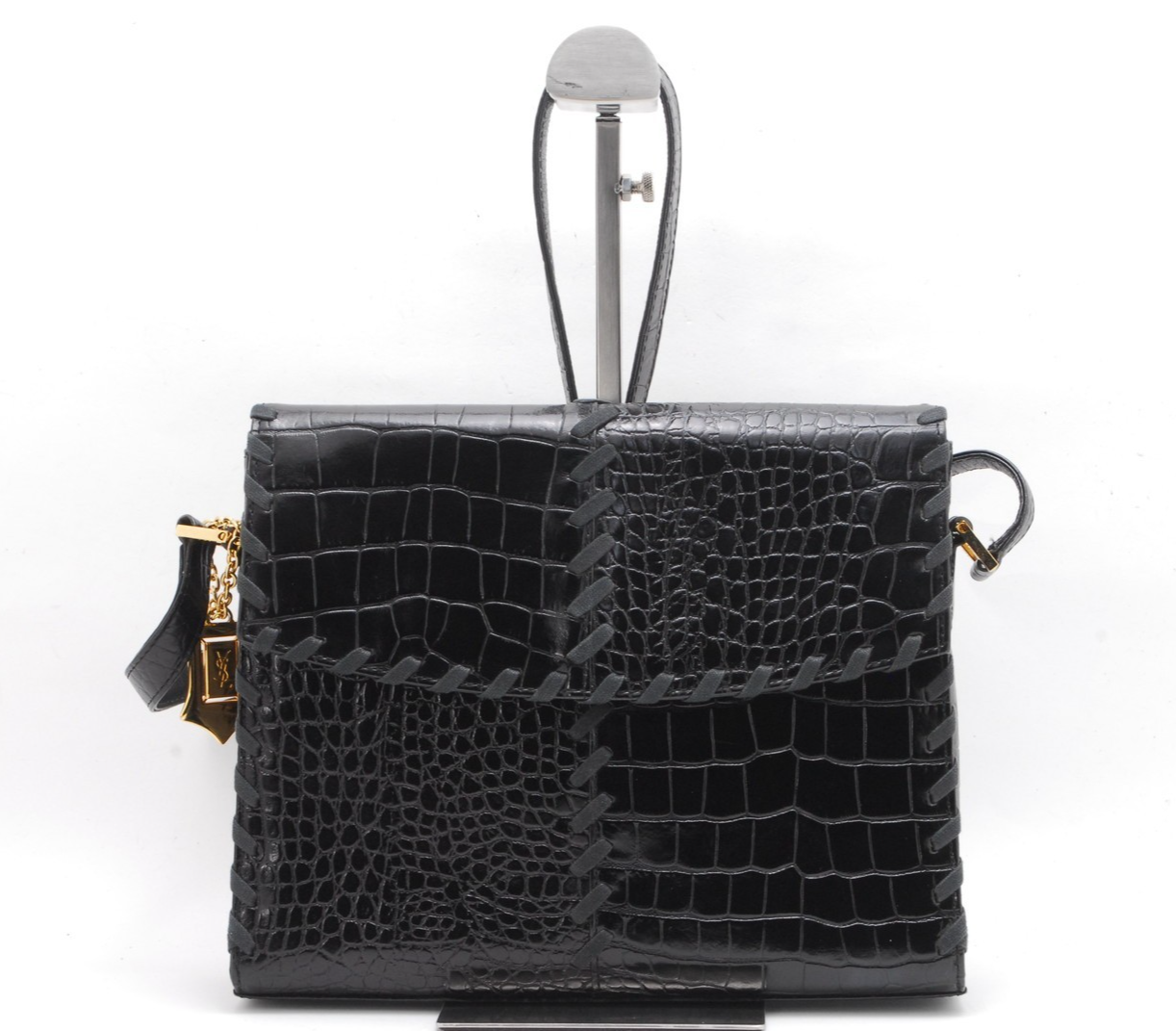 Borsa a tracolla Yves Saint Laurent pelle vintage nera YSL autentica #616