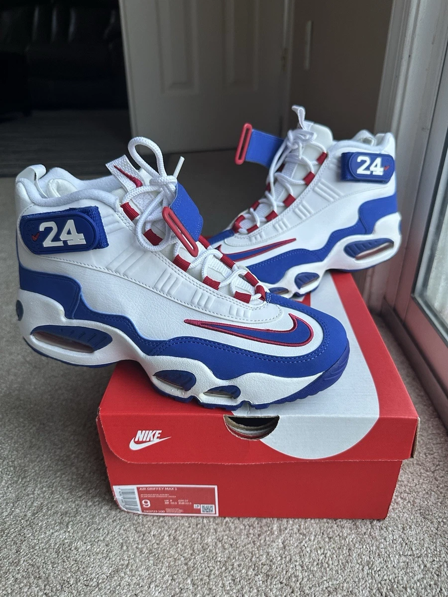 %Size 12 Men Nike Air Griffey Max 1 USA 2022 DX3723-100 / A 24 Nike Air Griffey Max 1 USA Mens Athletic DX3723-100 Sz 8  main image 4