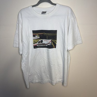 James & Nicholson Winebulance White Graphic T Shirt XXL P2P 23.5 TTB 29