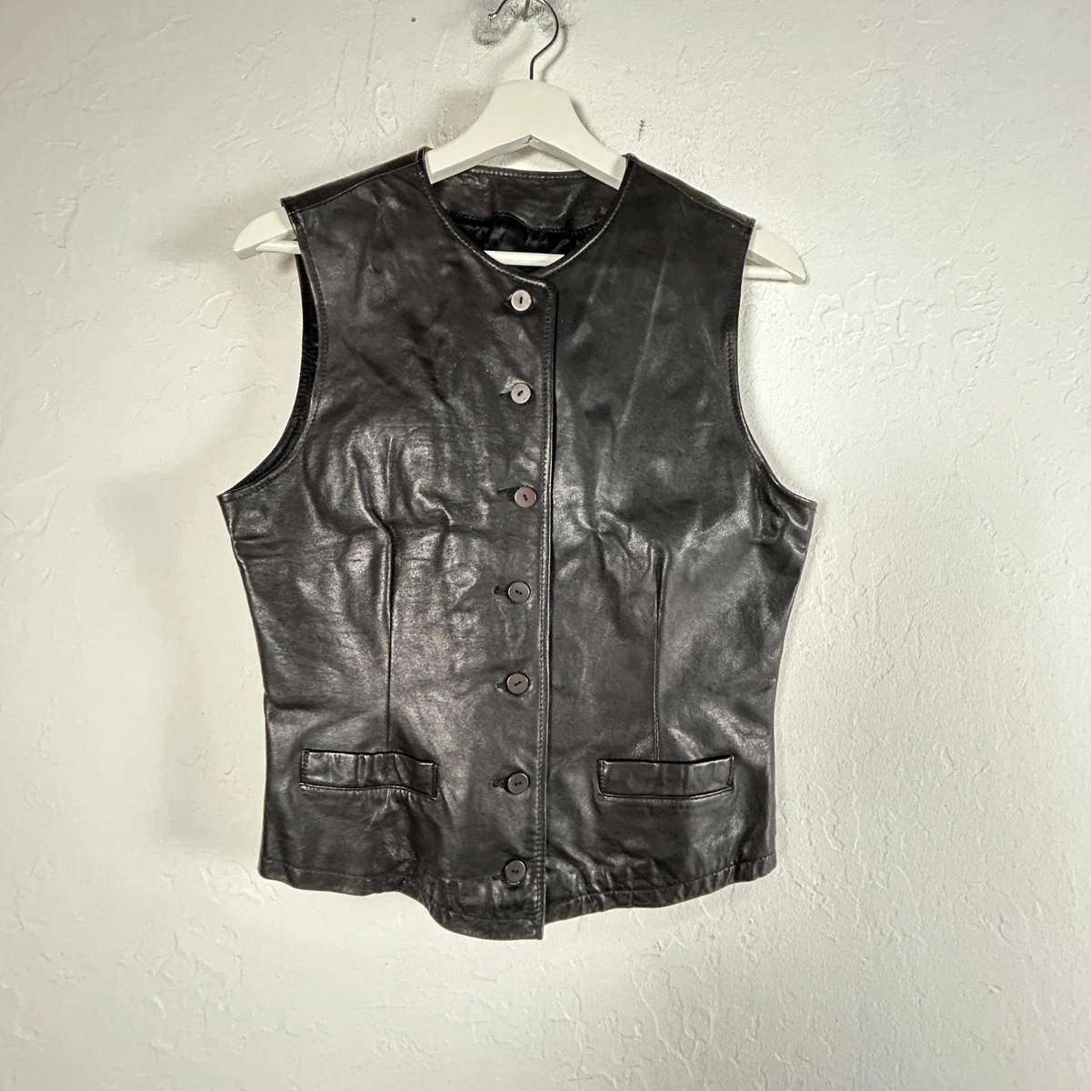 ジャケット・アウター BANANA REPUBLIC Leather Vest Banana Republic Leather Outer Shell Vests for Women for sale | eBay