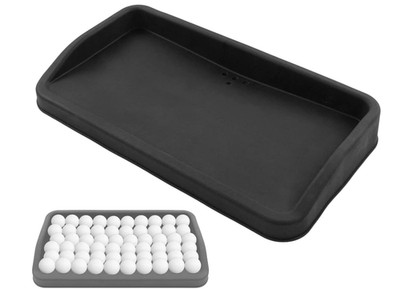 Durable Heavy Rubber Golf Ball Tray Holds 100 Balls, Compatible w/ Hitting Mats