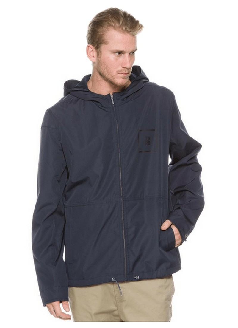 Мужская куртка Zanerobe Mentmote на молнии небольшого размера темно-синего цвета 13090₽