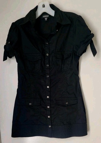 A'gaci | Dresses | Agaci Agaci Bodycon Black Mini Dress Short Sleeve Sz Small 67a686bad399ff01a0044448