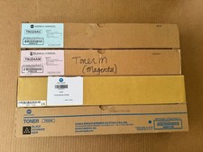 NEW Lot of 4, Genuine Konica Minolta TN324JK/AY/AM/AC K/C/M/Y Toner Cartridge