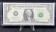*Star* 1963 B $1 Federal Reserve Barr STAR Note Chicago IL Crisp UNC Z20