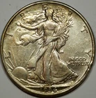 1936-P 50C Walking Liberty Half Dollar AU53 Book Value $54 - Nice Toning