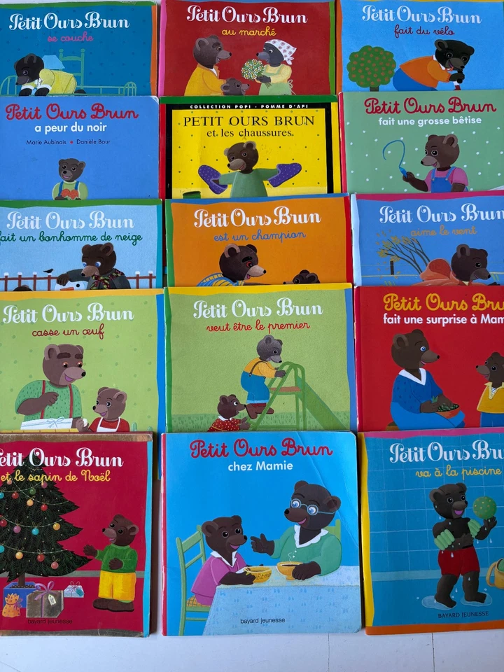 lot 25 livres Petit Ours Brun brochés - Popi Pomme d'api / éditions anciennes - Photo 4/4