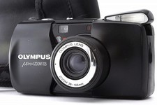 ALL WORKS   MINT  Olympus  mju Zoom 105 Black 35mm Film Camera From JAPAN