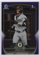 2023 Bowman Draft Chrome Purple Refractor 5/250 Jonah Cox #BDC-135 02ss