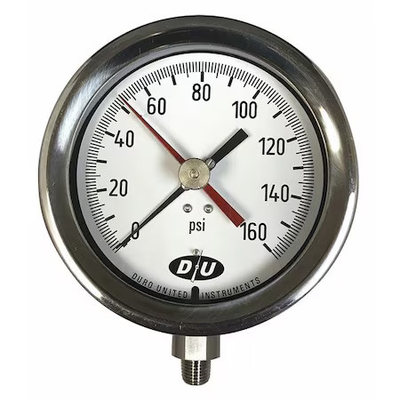#ad Duro 42070913 Maxhand Industrial Pressure Gauge 0 To 400 Psi 4 1 2 In Dial $144.99