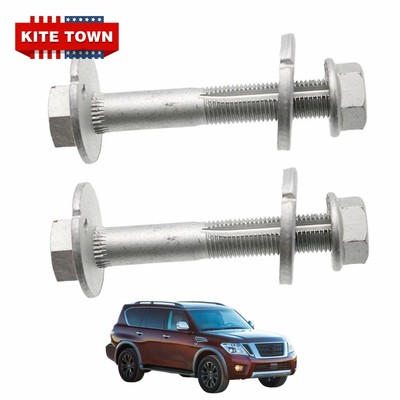 2x Front Arm Alignment Cam Bolts Camber for Nissan Armada Pathfinder Frontier