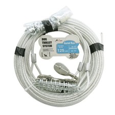 60ft Trolley Runner Cable, Heavy Dogs Up to 125 Pounds, Tie-Out, Pet, Lead