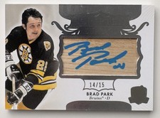 2023-24 Upper Deck The Cup Brad Park Scripted Sticks Stick Auto /15 #ST-BP