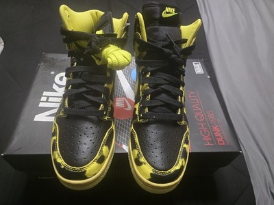 Nike Dunk High 1985 SP, Yellow Acid Wash.