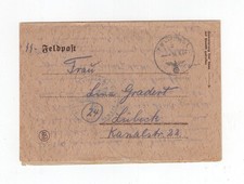 1944 3. Reich SS Feldpost Faltbrief FPnr 02647 D 5.-7. Kp.  Polizei-Regiment 12