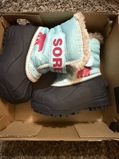 Sorel Snow Commander Winter Snow Boots Pink Girls Toddler Size 8