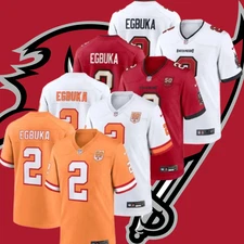 Men's Emeka #2 Egbuka 50th Season All Stitched Jersey White 76'/Creamsicle/Red