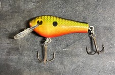 Vinty Poe's Super Cedar RC 1 Wood Crankbait Green Perch Rattle