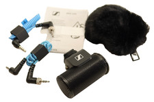 Sennheiser MKE 200 Mic with Windscreen Cables Manual Works Cosmetic Damage Loose