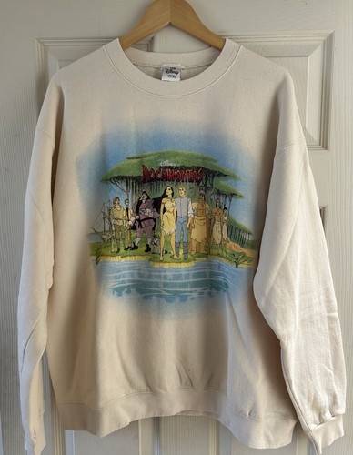 Disney Vintage 1995 Pocahontas Movie Promo Crewneck Sweater Size XL Sweatshirt - Picture 15 of 24