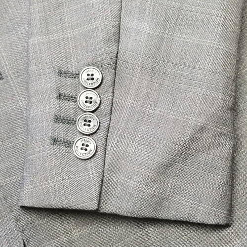 Versace Collection 40R Sport Coat Blue Plaid Wool Blend 2-Button Classic Blazer - Picture 3 of 12