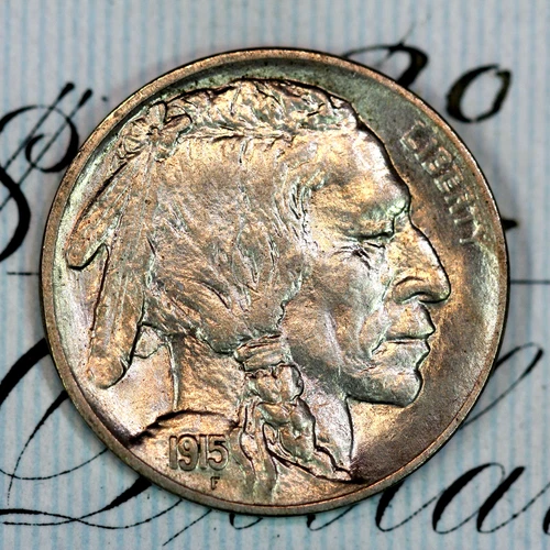 * 1915-P * SOLID+ GEM BU MS BUFFALO NICKEL * FROM ORIGINAL COLLECTION