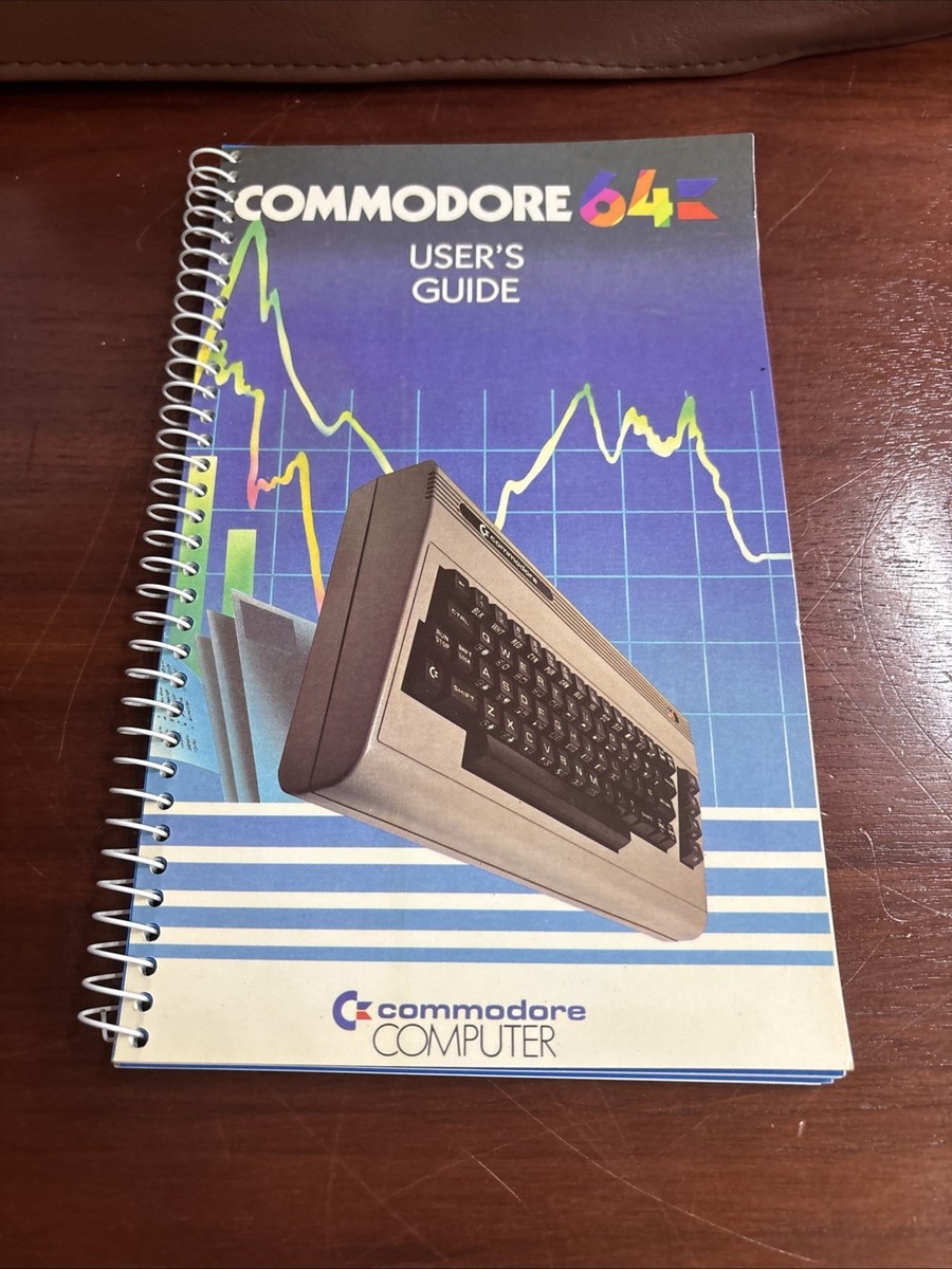 Commodore 64 Original Box With Power Supply, Key Cover, And Cords