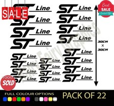 22x Ford ST Line RS Hochtemperatur Vinyl Aufkleber Sticker 5 Größen JEDE FARBE Bremse Auto