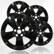 4 fits 2018-2020 Jeep Compass Latitude Black 17" Wheel Skins Hub Caps Rim Covers