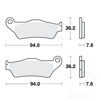 TRW Brake Pads EC front MCB648EC 1 Set Fit MBK XQ 125 Thunder 2001-2003