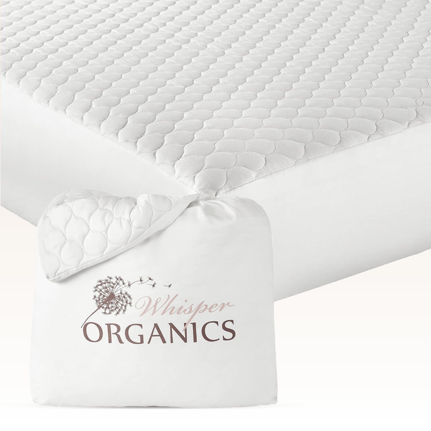100% Organic Cotton Cooling Mattress Pad Protector Breathable Soft Hypoallergenic  