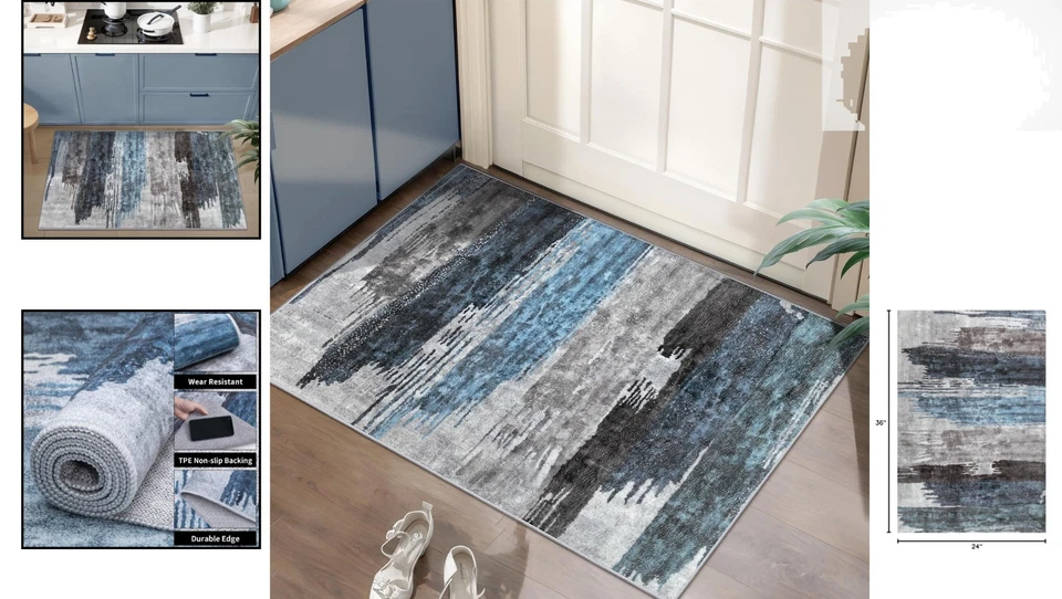 Durable and Lightweight 2x3 Modern Area Rug - Machine Washable for Easy Care - Image 2 of 4