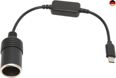 Vikye USB Stecker auf Buchse Zigarettenanzünder Adapter, 5V USB C Stecker auf 