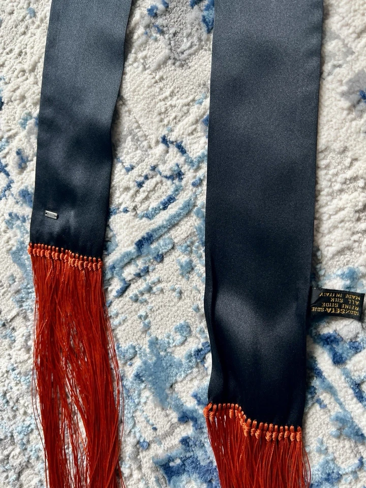 Dior Homme AW05 “In the Morning” Silk Fringe Scarf – Hedi Slimane Era - Image 4 of 4